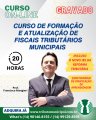 CURSO DE FORMAÇÃO E ATUAL. DE FISCAIS MUNICIPAIS - 20h - CONTEÚDO: como se sabe, em regra, as administrações tributárias municipais não oferecem treinamento para o ingresso de novos fiscais nos seus quadros e poucas oportunidades de atualização e reciclagem para os veteranos. 
Sensível a essa situação, a nossa empresa resolveu preencher tal lacuna, oferecendo aos municípios um curso voltado aos iniciantes na carreira e ao mesmo tempo muito importante para a atualização e aperfeiçoamento de fiscais experientes. O programa une teoria e prática, possibilitando aos novatos iniciarem os seus trabalhos de modo organizado e seguro, a partir da assimilação dos pontos fundamentais da matéria.
E o melhor: um treinamento totalmente à distância, com vídeos gravados e aulas ao vivo gravadas, apostila, slides e questionário de verificação de aprendizagem, abordando o Sistema Tributário Nacional, o CTN e os tributos municipais em espécie.
